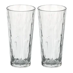 Club No. 19 drinking glass plastic 25 cl 2-pack, Crystal clear