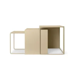 Cluster coffee table set, Cashmere, 3-pieces
