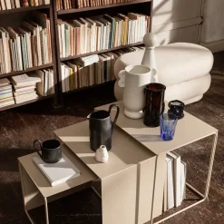 Cluster coffee table set, Cashmere, 3-pieces