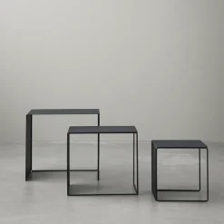 Cluster coffee table set, Cashmere, 3-pieces