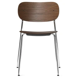 Co chair chromed legs, dark-stained oak