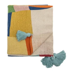 Colorine cotton throw 160x130 cm, Blue