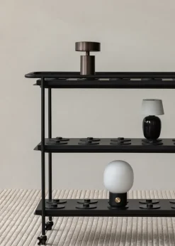 Column portable table lamp IP44, Bronze