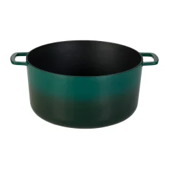 Combekk Enameled cast iron pot Ø32 cm, Holly Green-gold knob