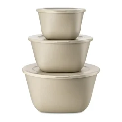 Connect Stockholm bowl with lid set of 3, Natural desert sand