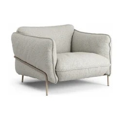 Continental armchair, Wave Sky-nutmeg
