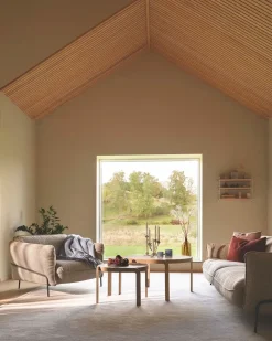 Continental armchair, Wave Sky-nutmeg