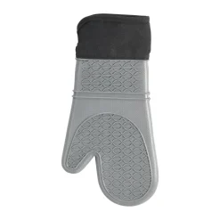 Cookie oven mitt 37 cm, Gray silicone
