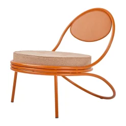 Copacabana Outdoor Lounge Chair upholstered seat, Lorkey limonta 44-international orange