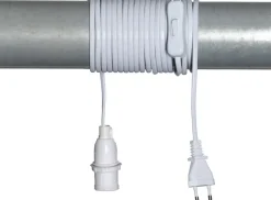 Cord stand E14 5 m with switch, White