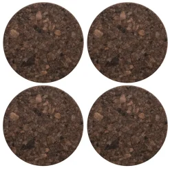 Cork coaster 4-pack, smoked