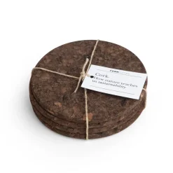 Cork coaster 4-pack, smoked