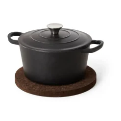 Cork trivet smoked, Ø27 cm