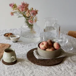 Cork trivet smoked, Ø25 cm