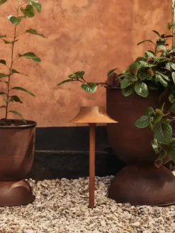 Cortivo outdoor solar lamp, Rust, Ø18x46 cm