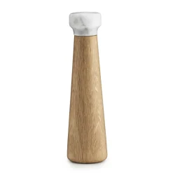 Craft salt mill oak-white marble, large