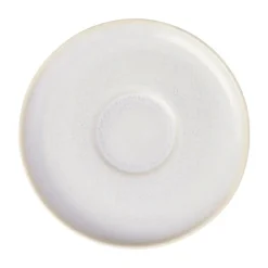 Crafted cotton coffee saucer Ø15 cm, White