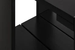 Crate Low Table 45x45x40 cm lacquered pine, Black