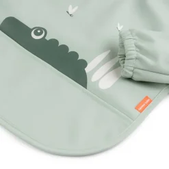 Croco bib with sleeves, Green