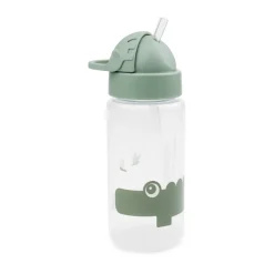 Croco bottle with straw, Green