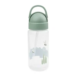 Croco bottle with straw, Green