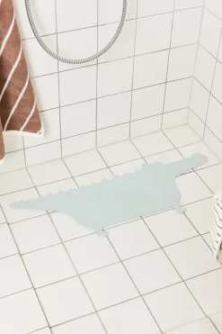 Crocodile Gustav bath mat, Pale mint