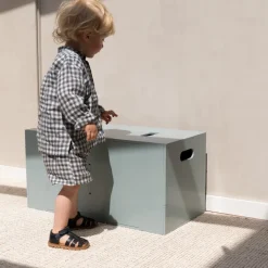 Cube Long storage box, Olive green