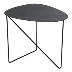 Curve Hippo side table L, black-anthracite