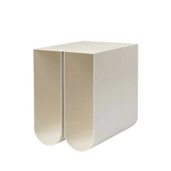 Curved side table, Beige