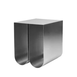 Curved side table, Stainless steel
