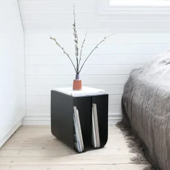 Curved side table, Stainless steel