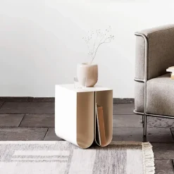 Curved side table, Stainless steel