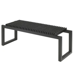 Cutter bench 121 cm, Black lacquered oak