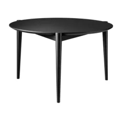D102 Søs coffee table Ø70 cm, Oak black painted