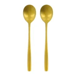 Daily serving spoons 2-pack, Gold finish