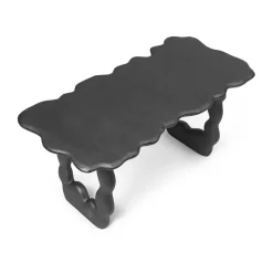 Dal Piece coffee table 100x50x47 cm, Black Aluminium