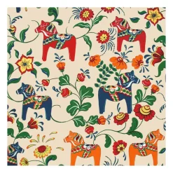 Dala horse oilcloth, multi