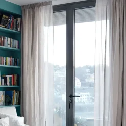 Dalsland curtain, Mother of pearl, pleat band and channel