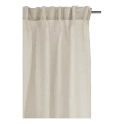 Dalsland curtain with heading tape and channel, Oatmeal