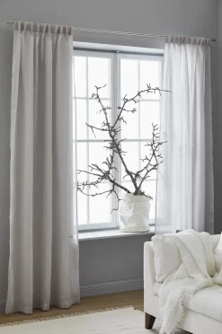 Dalsland curtain with heading tape and channel, pearl
