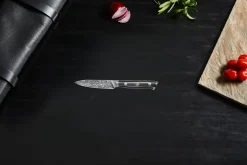 Damascus By Hâws herb knife 20 cm, Black-stainless steel