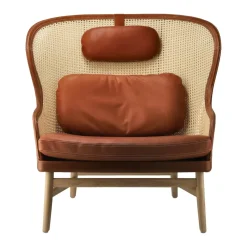 Dandy armchair, Oak-natural-Tärnsjö leather cognac