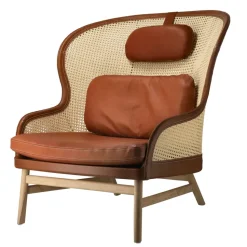 Dandy armchair, Oak-natural-Tärnsjö leather cognac