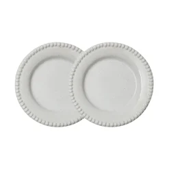 Daria small plate Ø18 cm 2-pack, Cotton white shiny