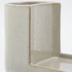 Datura brush and soap holder, Shellish grey