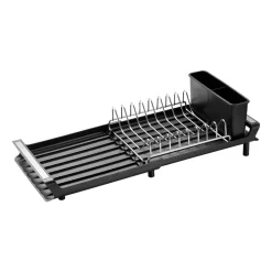 Dayra collapsable dish rack 20x47 cm, Black
