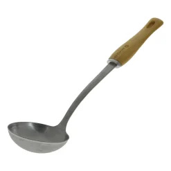 De Buyer B Bois soup ladle with wooden handle, Stainless steel