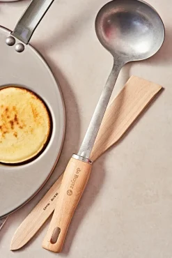 De Buyer B Bois soup ladle with wooden handle, Stainless steel