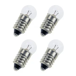 December light bulb, Clear, 5w, 4-pack e10, 3w