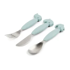 Deer Friends Easy-grip cutlery set 3 pieces, Blue